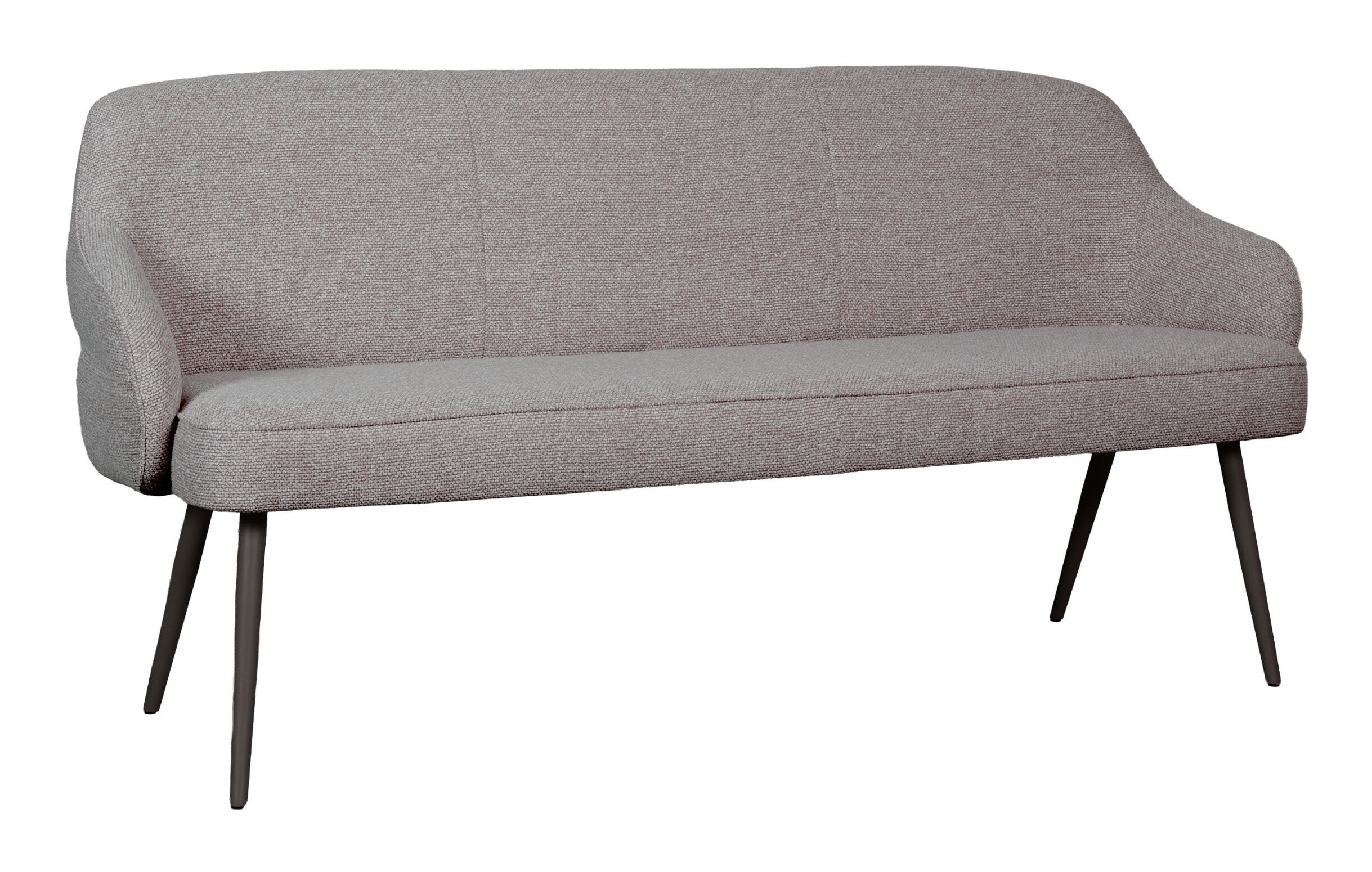 LABEL51 Eetkamerbank Bern 160cm, Bouclé - Mushroom/Brons
