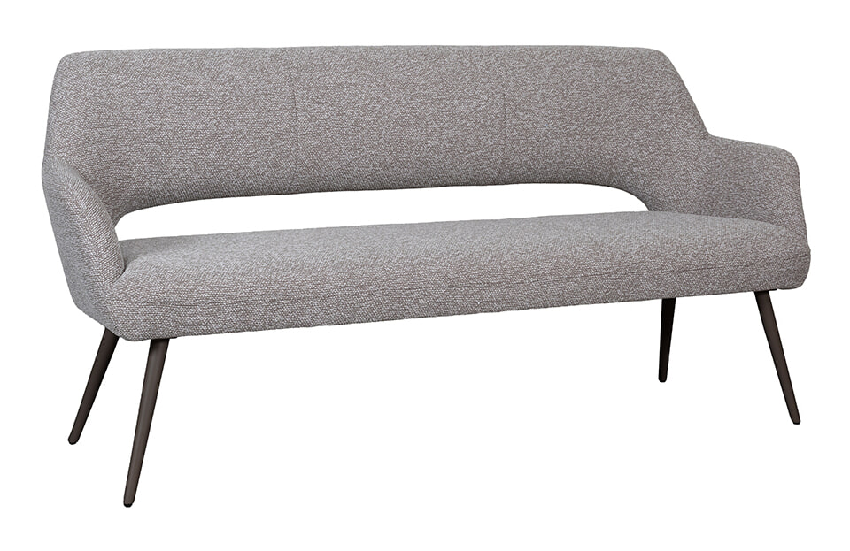 LABEL51 Eetkamerbank Sunray 220cm, Bouclé - Mushroom/brons