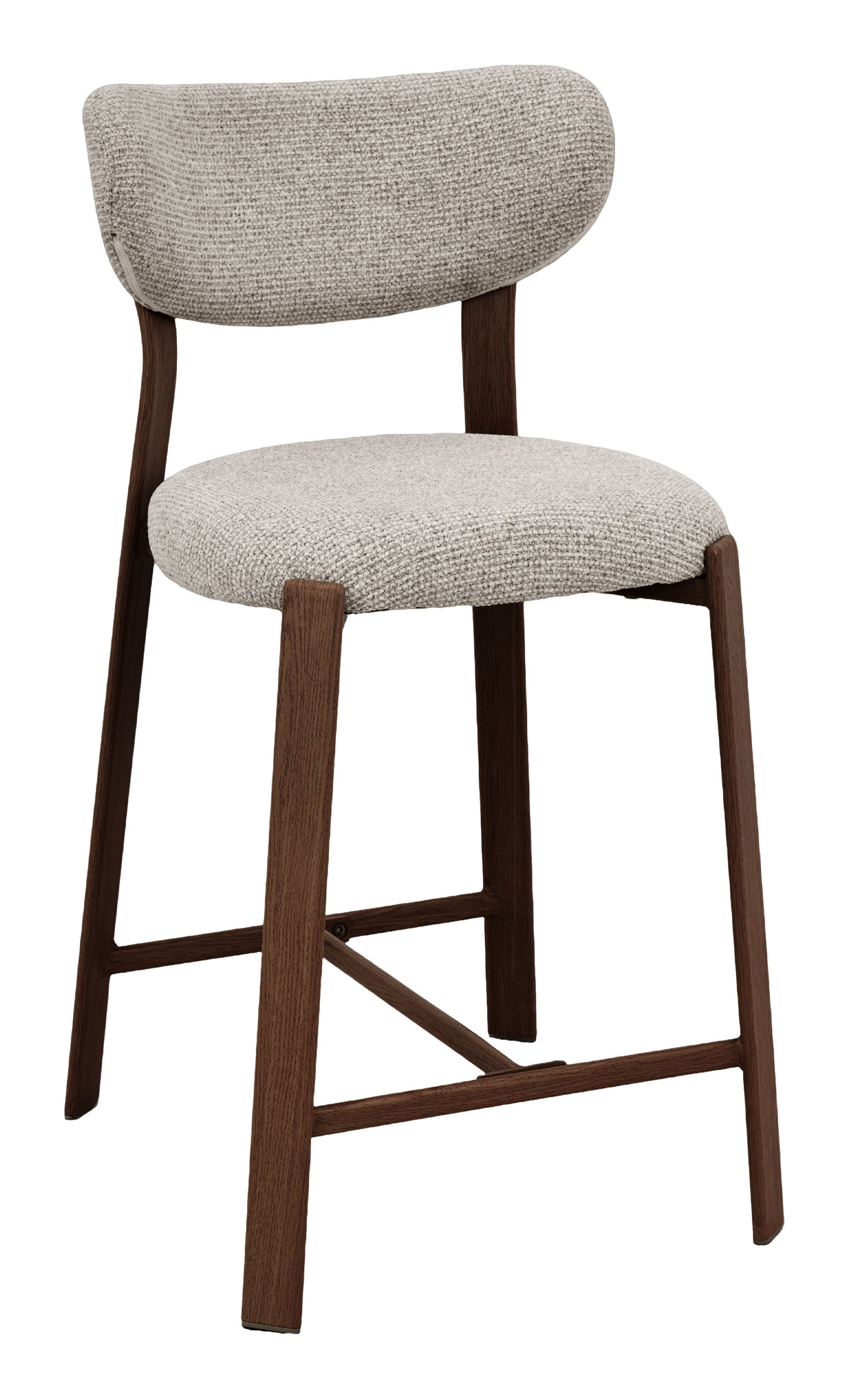 LABEL51 Barstoel Mika Prestige-stof - Beige (zithoogte 50cm)