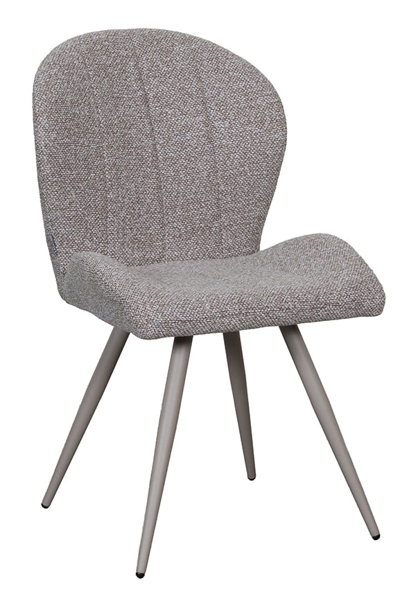 LABEL51 Eetkamerstoel Sil Bouclé - Mushroom/Taupe