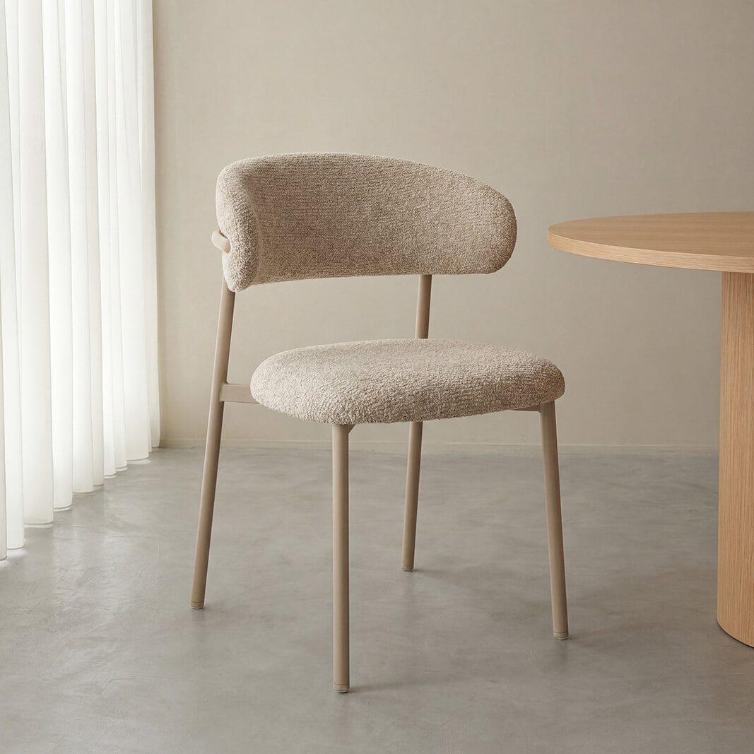 LABEL51 Eetkamerstoel Kaito Prestige-stof - Beige/Naturel