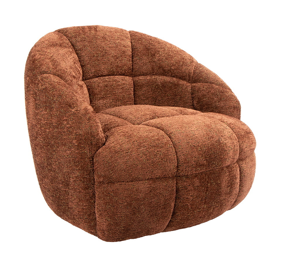 LABEL51 Draaifauteuil Bubble Ruby stof - Wine