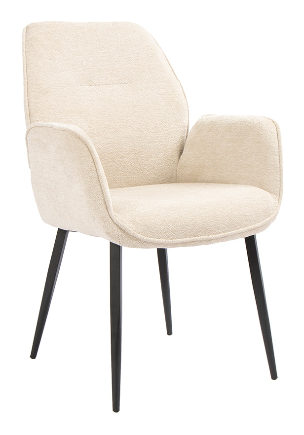 LABEL51 Eetkamerstoel Mayson Raven stof - Naturel/Taupe