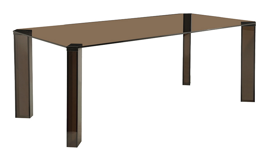 LABEL51 Eettafel Avery Glas, 200 x 100cm - Bruin