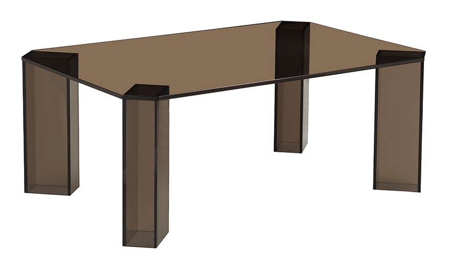 LABEL51 Salontafel Avery Glas, 90 x 60cm - Bruin