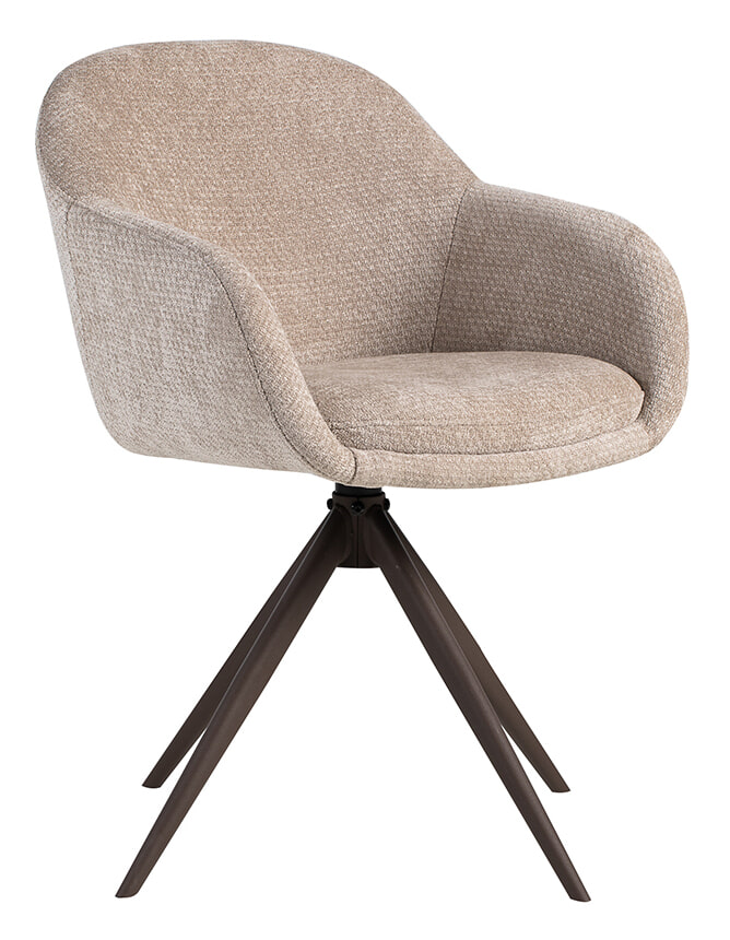 LABEL51 Eetkamerstoel Fiby Elite stof - Clay/Brons