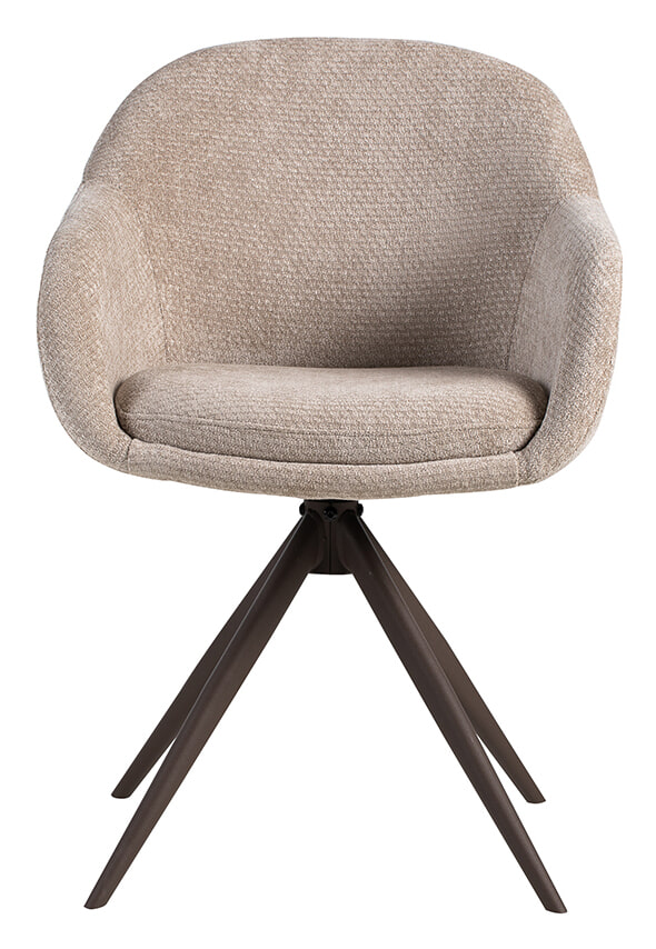 LABEL51 Eetkamerstoel 'Fiby' Elite stof, kleur Clay/Brons