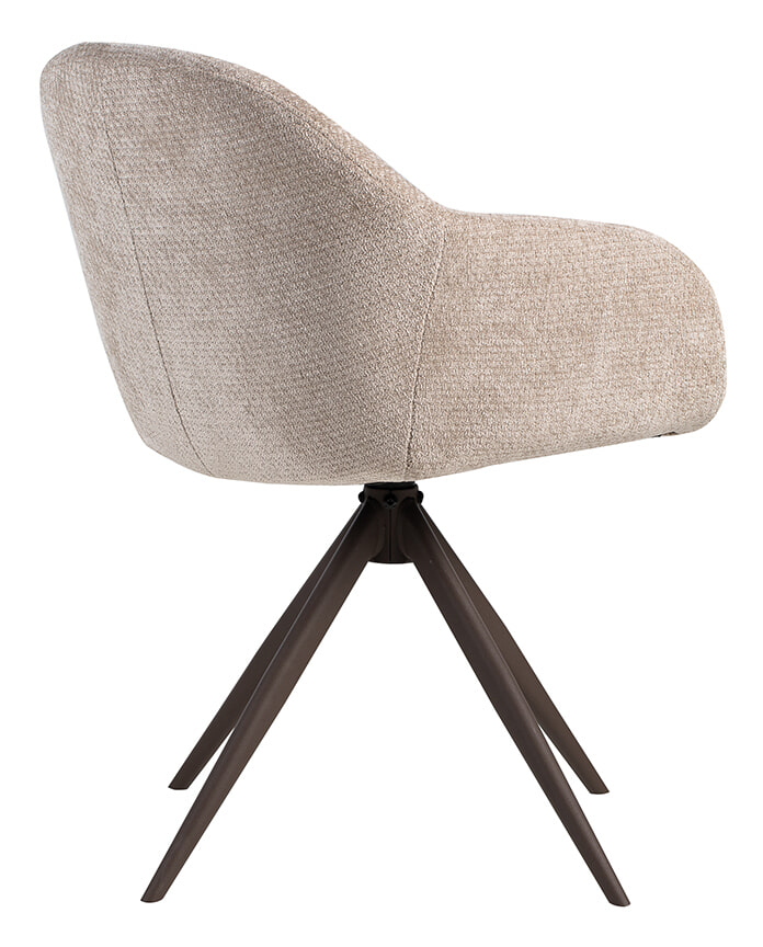 LABEL51 Eetkamerstoel 'Fiby' Elite stof, kleur Clay/Brons