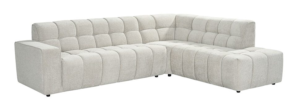 LABEL51 Hoekbank Valentino 290cm, Rechts, Elite stof - Naturel