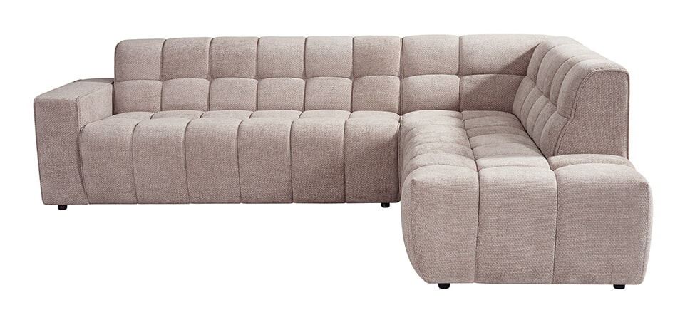 LABEL51 Hoekbank Valentino 290cm, Rechts, Elite stof - Clay