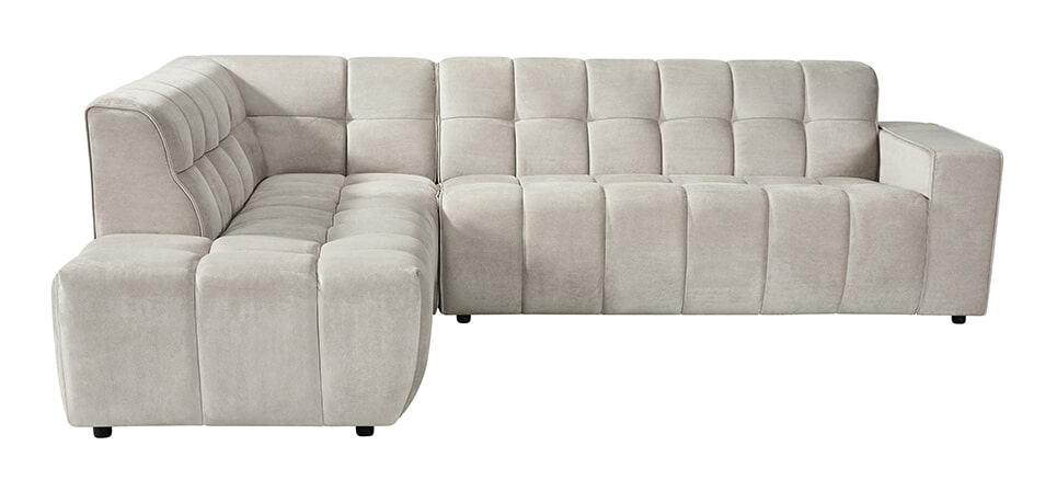 LABEL51 Hoekbank Valentino 290cm, Links, Cosmo stof - Naturel