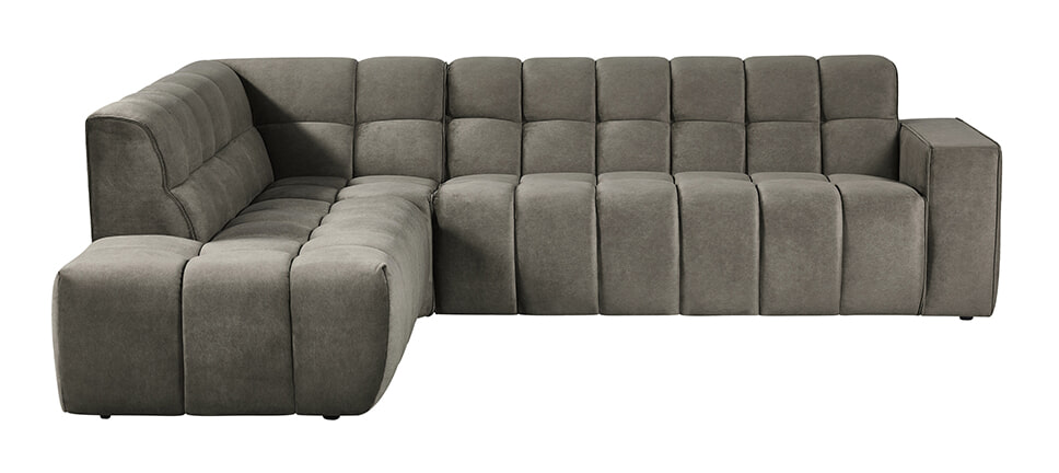 LABEL51 Hoekbank Valentino 290cm, Links, Cosmo stof - Taupe