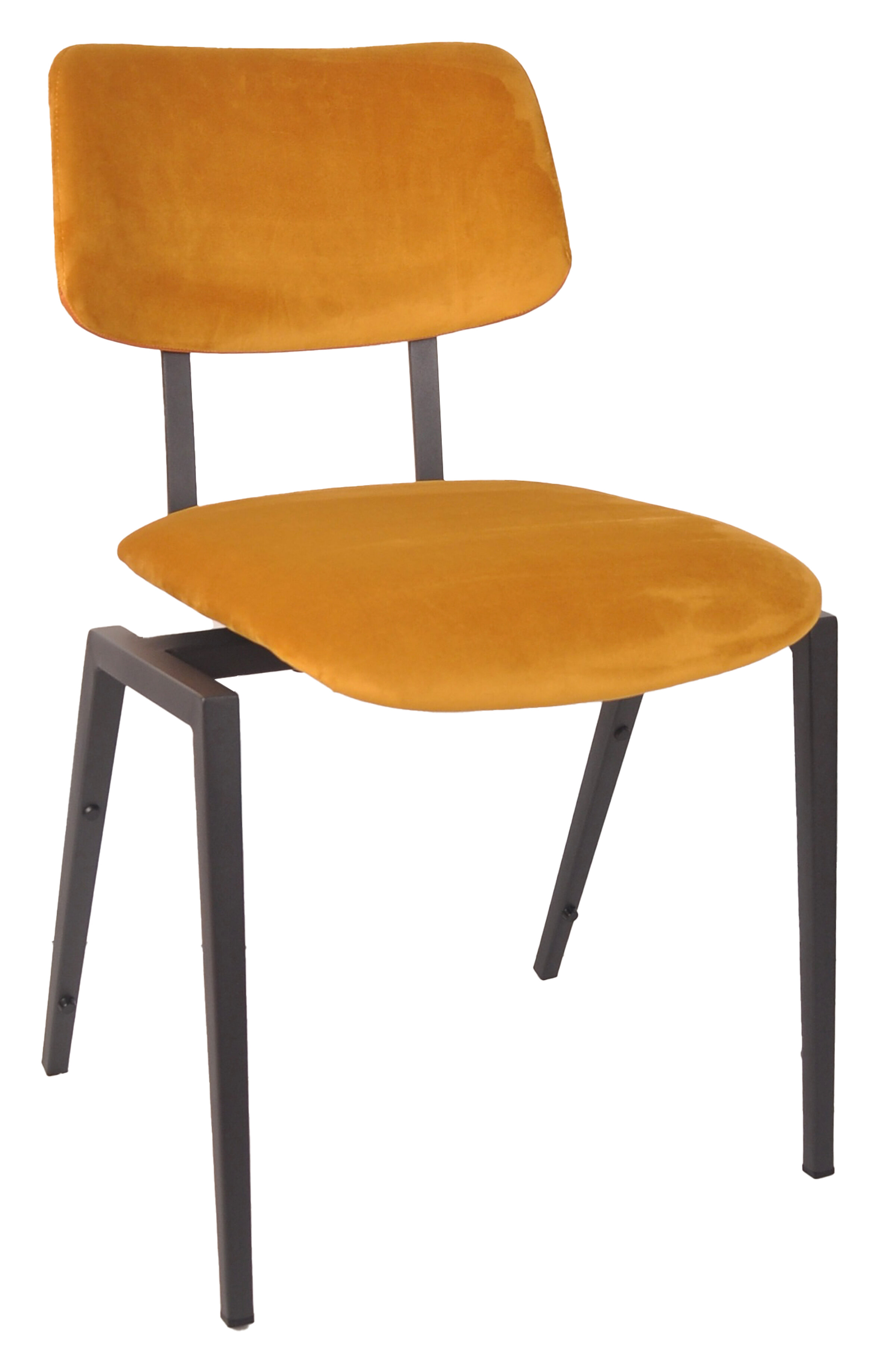 LABEL51 Eetkamerstoel Schoolstoel Velvet - Oker