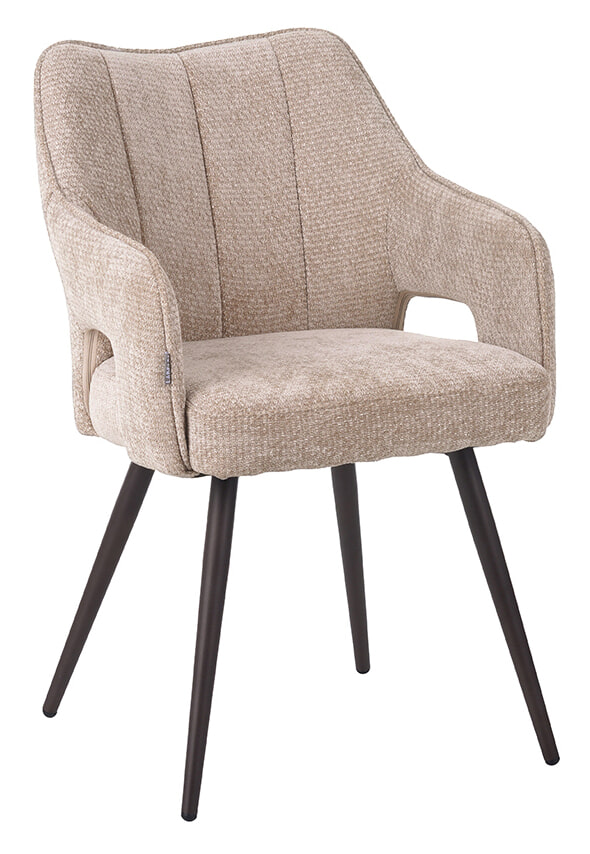 LABEL51 Eetkamerstoel Stan Elite stof - Clay/Brons