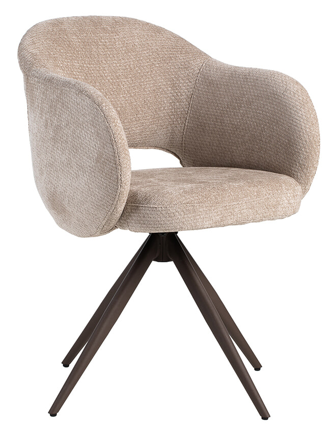 LABEL51 Eetkamerstoel Lela Elite stof - Clay