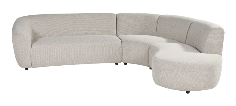 LABEL51 Organische Hoekbank 'Florence' Bouclé, kleur Naturel