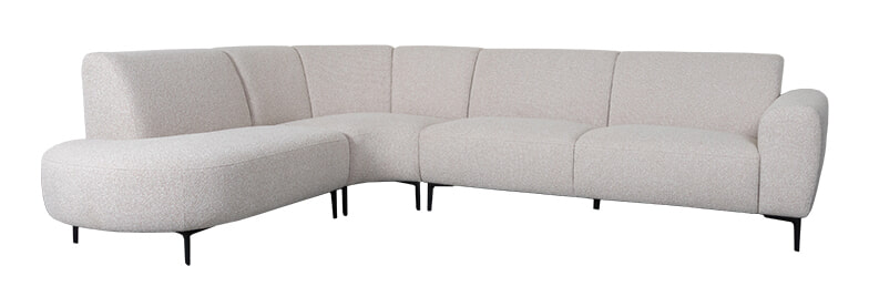 LABEL51 Hoekbank Mauro Links, 300cm, Boucl&eacute; - Naturel