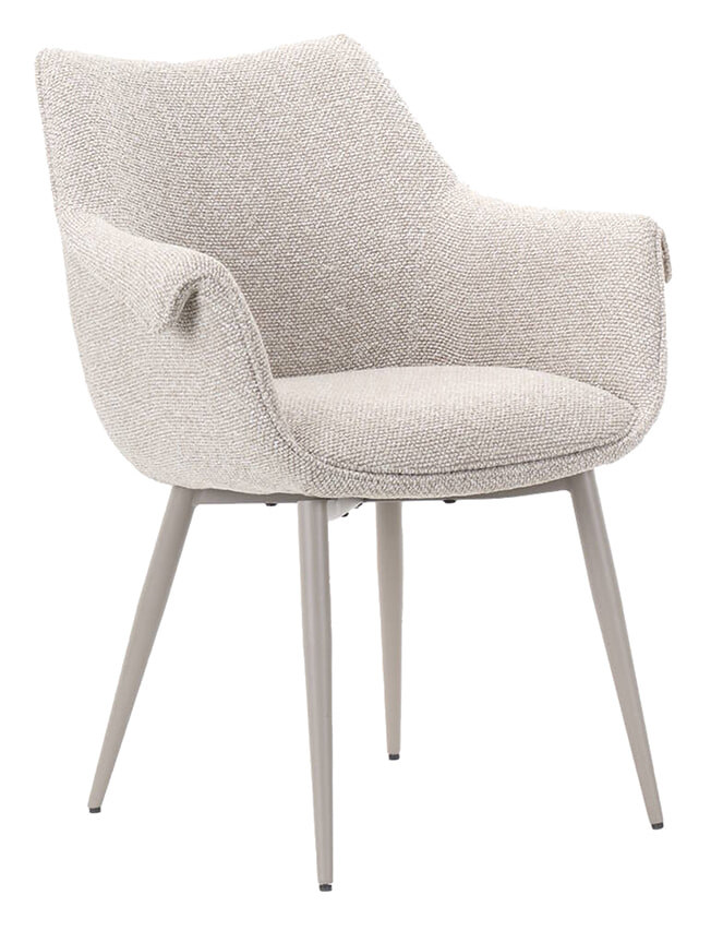 LABEL51 Eetkamerstoel Mirai Bouclé - Naturel