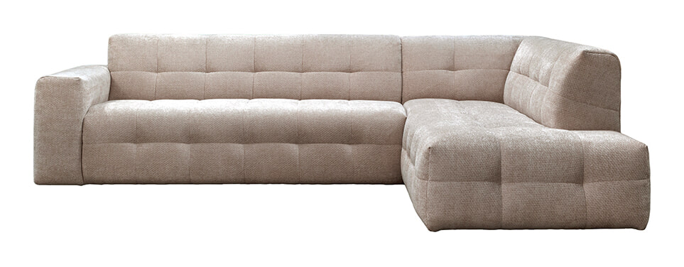 LABEL51 Hoekbank 'Lorenzo' Rechts, 294cm, Elite stof, kleur Clay