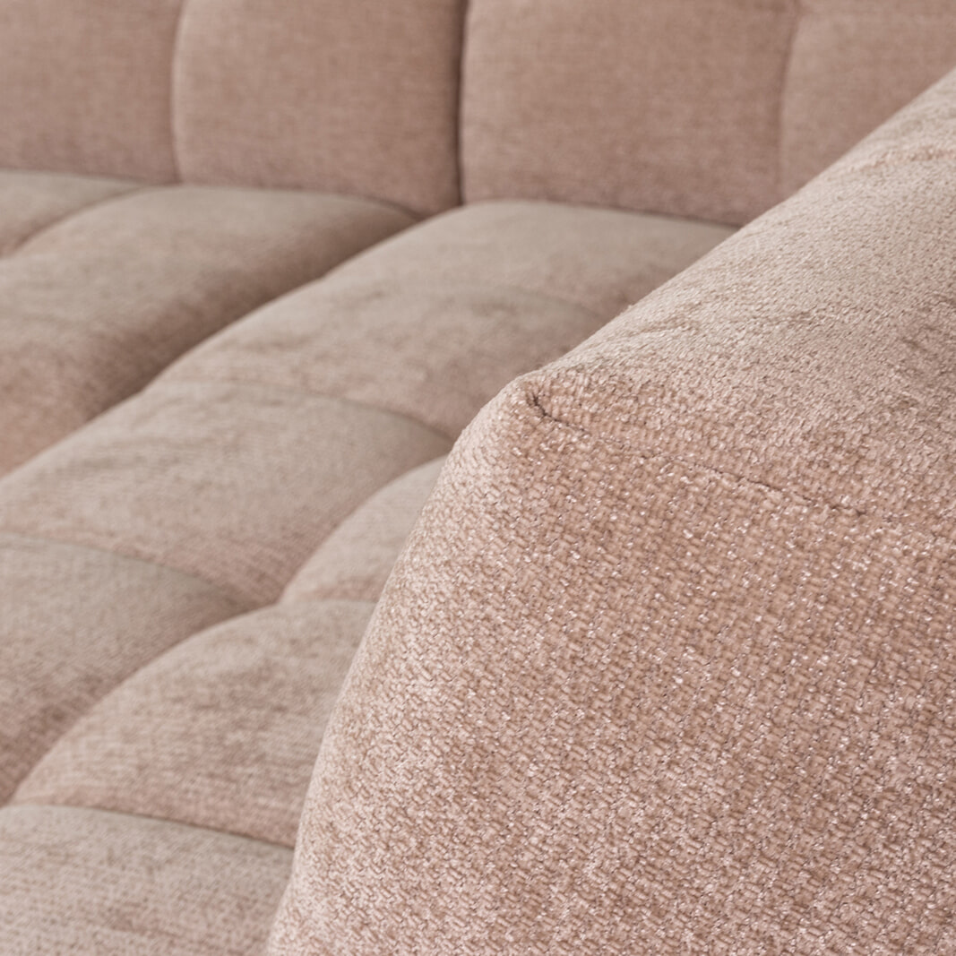 LABEL51 Hoekbank 'Lorenzo' Links, 294cm, Elite stof, kleur Clay