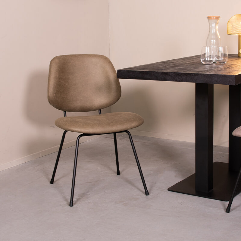 LABEL51 Eetkamerstoel Bello Microsuede - Moss