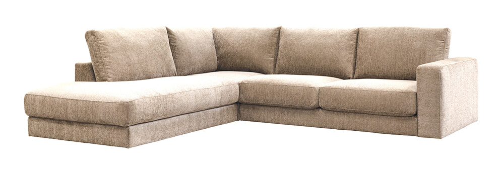 LABEL51 Hoekbank Valero 294cm, Links, Chenille - Naturel