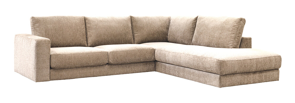 LABEL51 Hoekbank Valero 294cm, Rechts, Chenille - Naturel