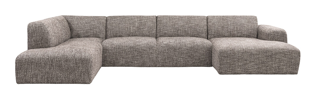 LABEL51 U-Bank 'Verona' 380cm, Chenille