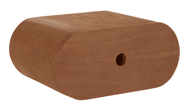 LABEL51 Zwevend Nachtkastje Rise Nature Smooth Mangohout, Met 1 lade