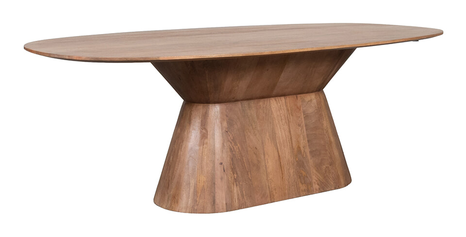 LABEL51 Ovale Eettafel 'Jagger' Naturel Mangohout, 240 x 110cm