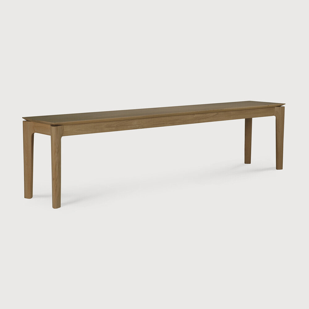 Ethnicraft Eetkamerbank 'Bok' Teakhout, 186cm, kleur Bruin