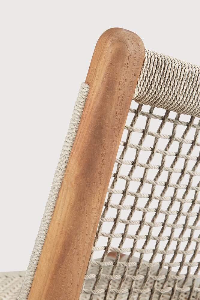 Ethnicraft Outdoor Loungestoel 'Jack' Teak en geweven stof