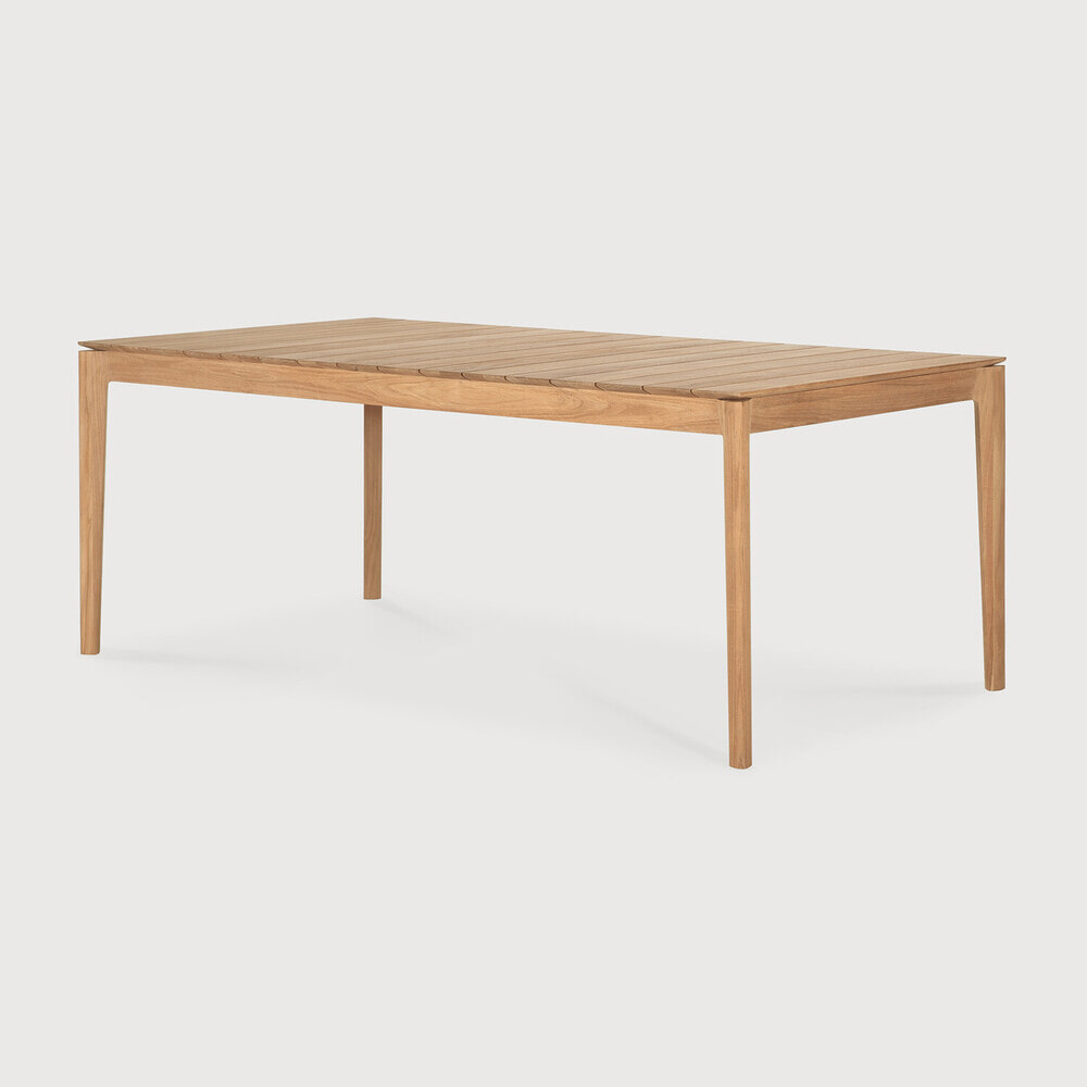 Ethnicraft Uitschuifbare Eettafel Bok Teakhout, 200/300 x 100cm - Naturel