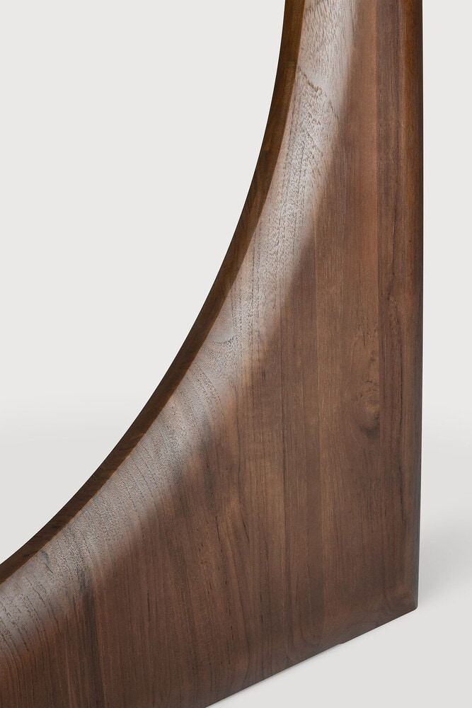 Ethnicraft Ronde Eettafel 'Geometric' Gevernist Teakhout, 150cm, kleur Bruin