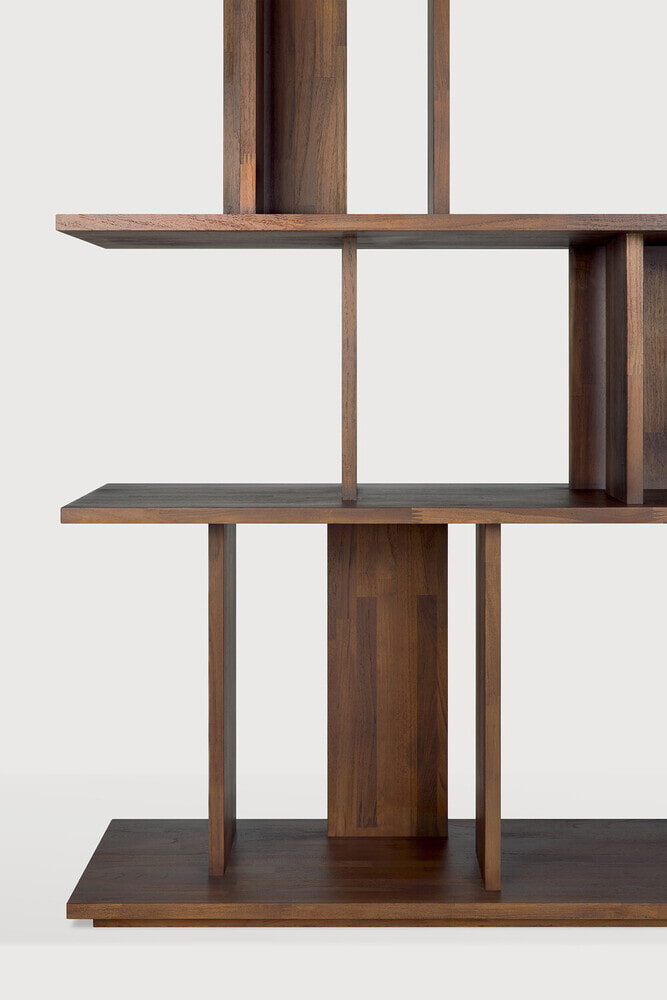 Ethnicraft Wandrek 'Irregular' Gevernist Teakhout, 115 x 224cm