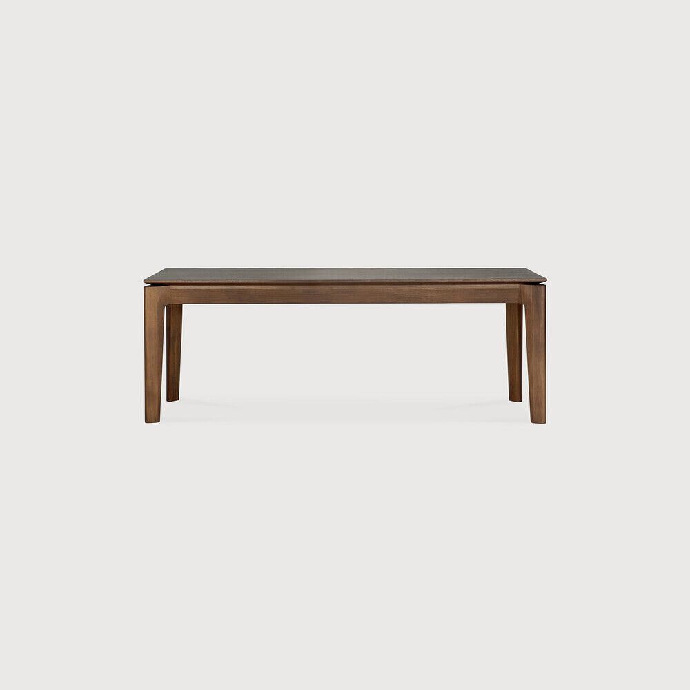 Ethnicraft Eetkamerbank 'Bok' Gevernist Teakhout, 126cm, kleur Bruin