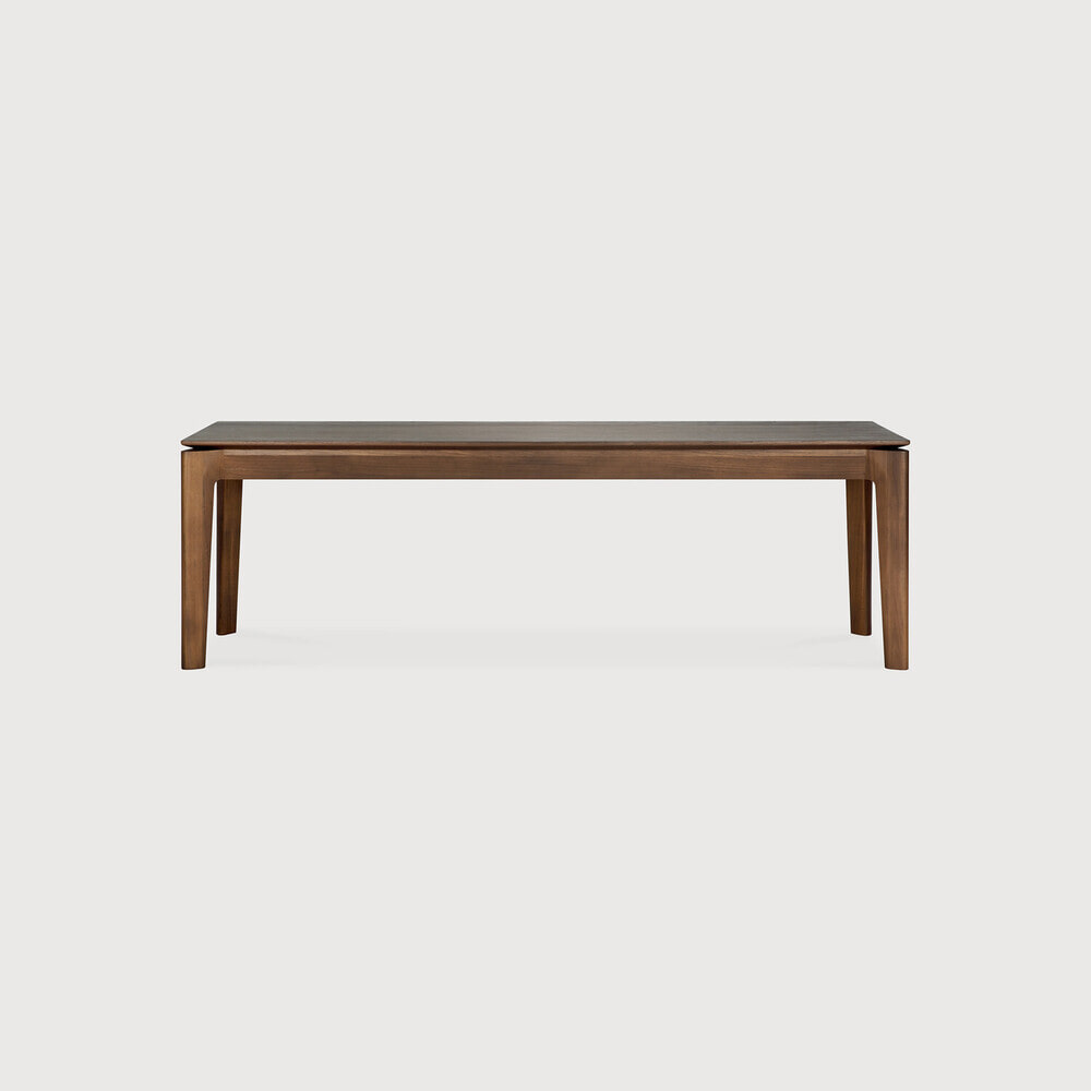 Ethnicraft Eetkamerbank 'Bok' Gevernist Teakhout, 146cm, kleur Bruin