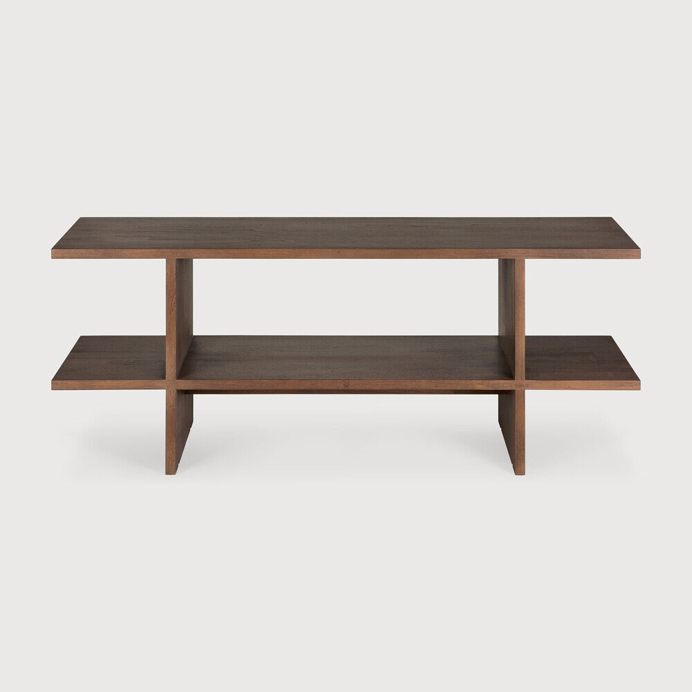 Ethnicraft Bijzettafel 'Kabuki' Gevernist Teakhout, 103 x 30cm, kleur Bruin