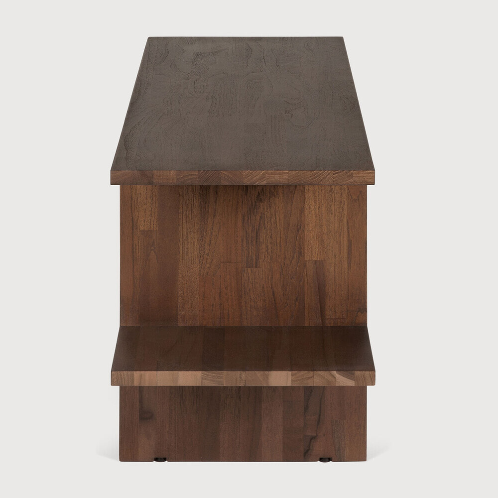 Ethnicraft Bijzettafel 'Kabuki' Gevernist Teakhout, 103 x 30cm, kleur Bruin