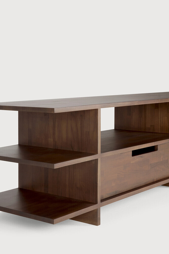 Ethnicraft TV-meubel 'Kabuki' Gevernist Teakhout, 200cm