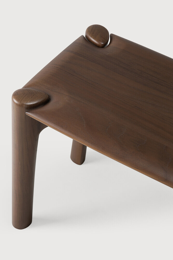 Ethnicraft Eetkamerbank 'PI' Gevernist Teakhout, 146cm, kleur Bruin