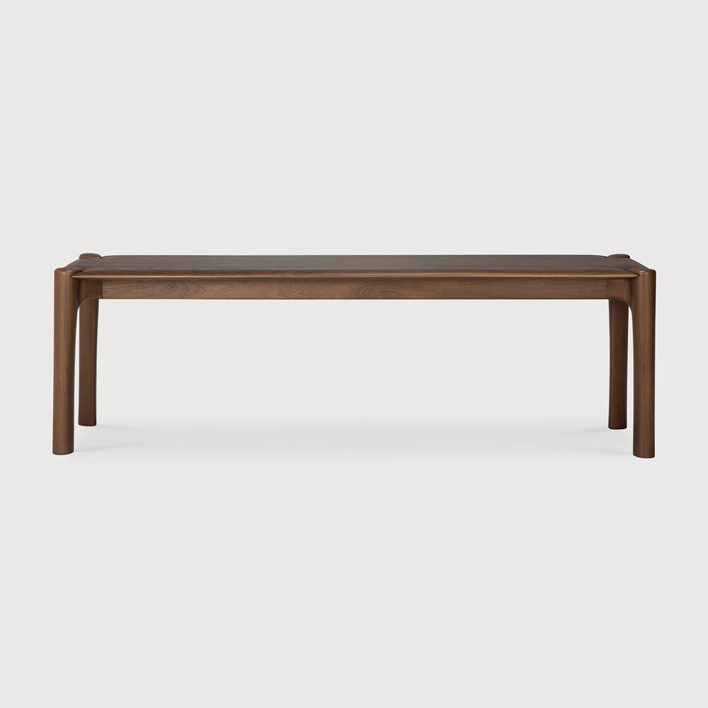 Ethnicraft Eetkamerbank 'PI' Gevernist Teakhout, 146cm, kleur Bruin