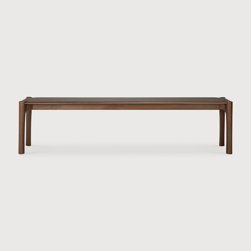 Ethnicraft Eetkamerbank 'PI' Gevernist Teakhout, 186cm, kleur Bruin