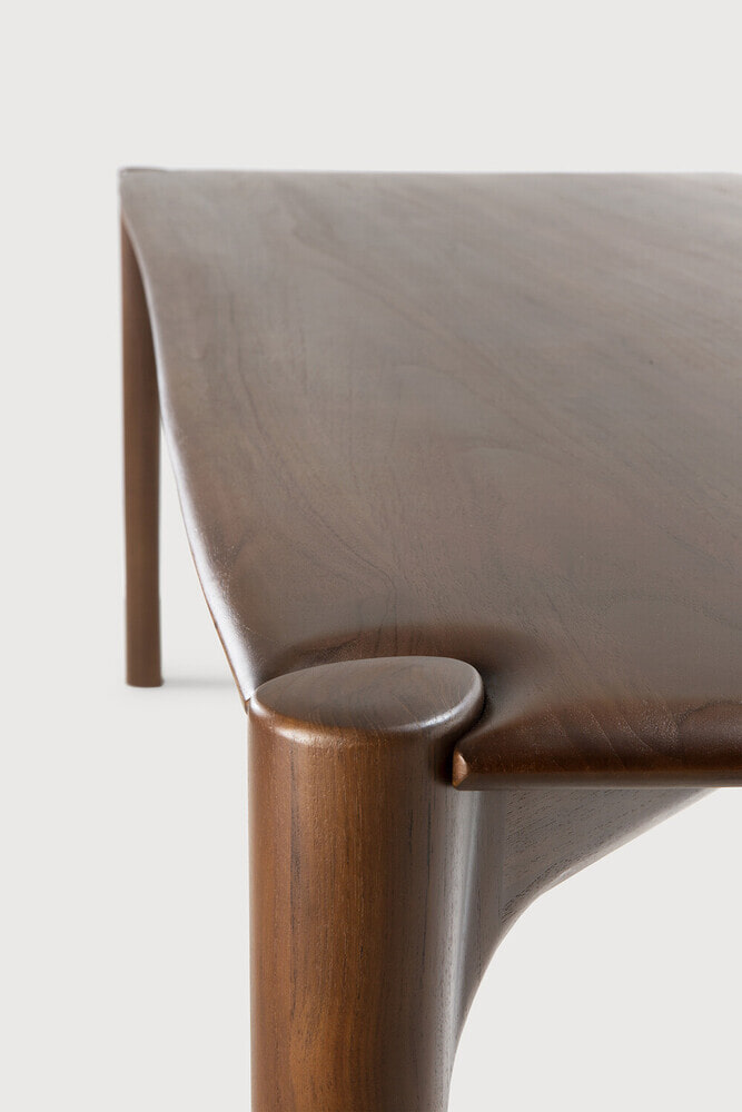 Ethnicraft Eettafel 'PI' Gevernist Teakhout, 140 x 80cm, kleur Bruin
