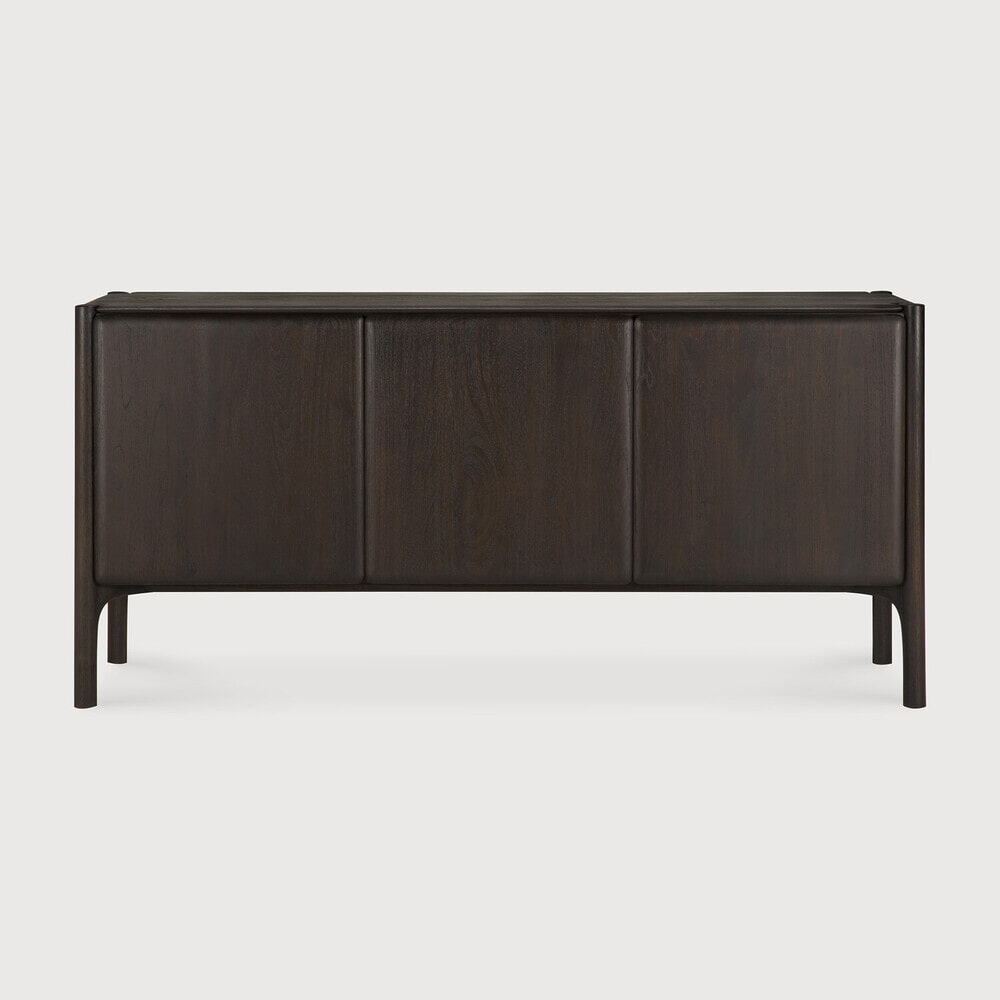 Ethnicraft Dressoir 'PI' Gevernist Teakhout, 174cm, kleur Donkerbruin