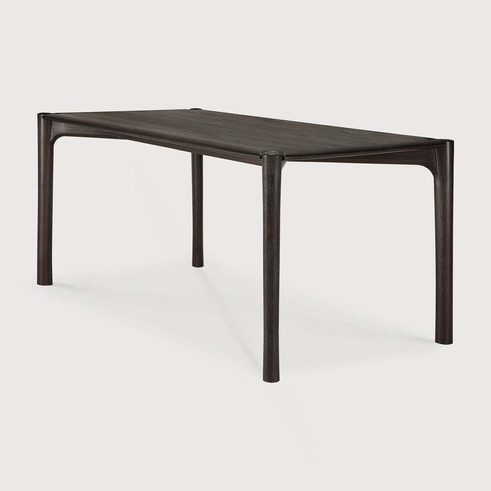 Ethnicraft Eettafel PI Gevernist Teakhout, 160 x 80cm - Donkerbruin
