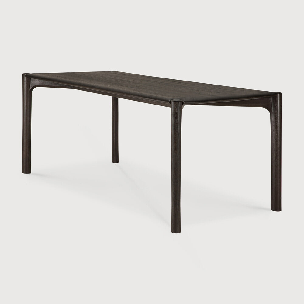 Ethnicraft Eettafel PI Gevernist Teakhout, 180 x 90cm - Donkerbruin