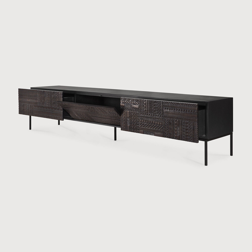 Ethnicraft TV-meubel 'Tabwa' Gevernist Teakhout, 240cm