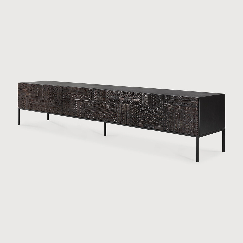 Ethnicraft TV-meubel 'Tabwa' Gevernist Teakhout, 240cm
