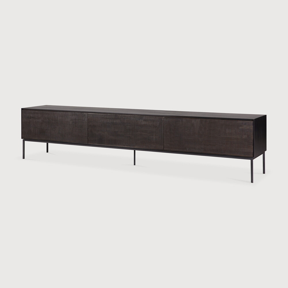 Ethnicraft TV-meubel 'Grooves' Gevernist Teakhout, 242cm